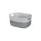 Simplify Medium Gray 2-Tone Decorative Storage Basket